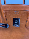 HERMES Birkin 35 Clemence Leather Orange Palladium hardware