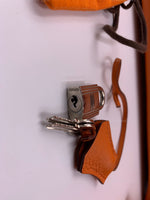 HERMES Birkin 35 Clemence Leather Orange Palladium hardware