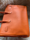 HERMES Birkin 35 Clemence Leather Orange Palladium hardware