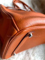 HERMES Birkin 35 Clemence Leather Orange Palladium hardware