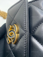 Sold-CHANEL Black Lambskin Mini Clutch Wallet Crossbody Bag Gold Hardware