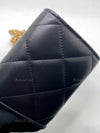 Sold-CHANEL Black Lambskin Mini Clutch Wallet Crossbody Bag Gold Hardware