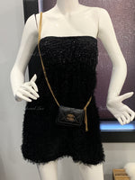 Sold-CHANEL Black Lambskin Mini Clutch Wallet Crossbody Bag Gold Hardware