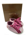 Kids - Gucci Baby Pink Logo Shoes Size EU 16 US 0-1