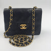 Sold-CHANEL Classic Lambskin Chain Mini Square Flap Bag black/gold