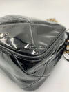 Sold-CHANEL Patent Leather Black Mini Camera Bag with Tassel