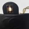 Sold-CHANEL Classic Lambskin Chain Mini Square Flap Bag black/gold