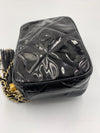 Sold-CHANEL Patent Leather Black Mini Camera Bag with Tassel