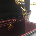 Sold-CHANEL Classic Lambskin Chain Mini Square Flap Bag black/gold