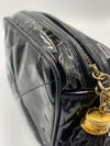 Sold-CHANEL Patent Leather Black Mini Camera Bag with Tassel