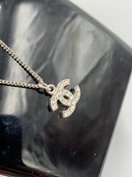 Sold-CHANEL CC Rhinestones Necklace