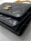 Sold-CHANEL Black Lambskin Mini Clutch Pending CC  Wallet-on-the-Chain Crossbody Bag Gold Hardware