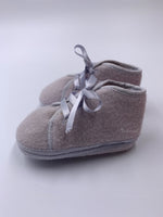 Sold-Hermes Newborn Baby First Shoes Greyish Purple Color