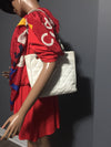 Sold-CHANEL Caviar Quilted Petite Shopping Tote White PST