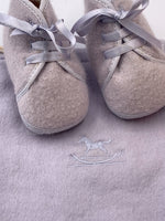 Sold-Hermes Newborn Baby First Shoes Greyish Purple Color