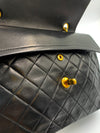 Sold-CHANEL Classic Lambskin Double Chain Double Flap Bag black/gold