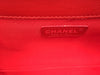 CHANEL Lambskin Medium Boy Reverso Flap Red with aged silver hardware