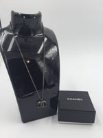 Sold-CHANEL CC black/dark grey Necklace