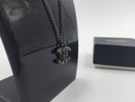 Sold-CHANEL CC black/dark grey Necklace