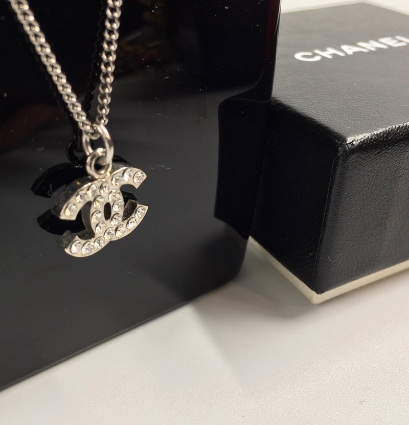 Sold - CHANEL CC Rhinestones Necklace