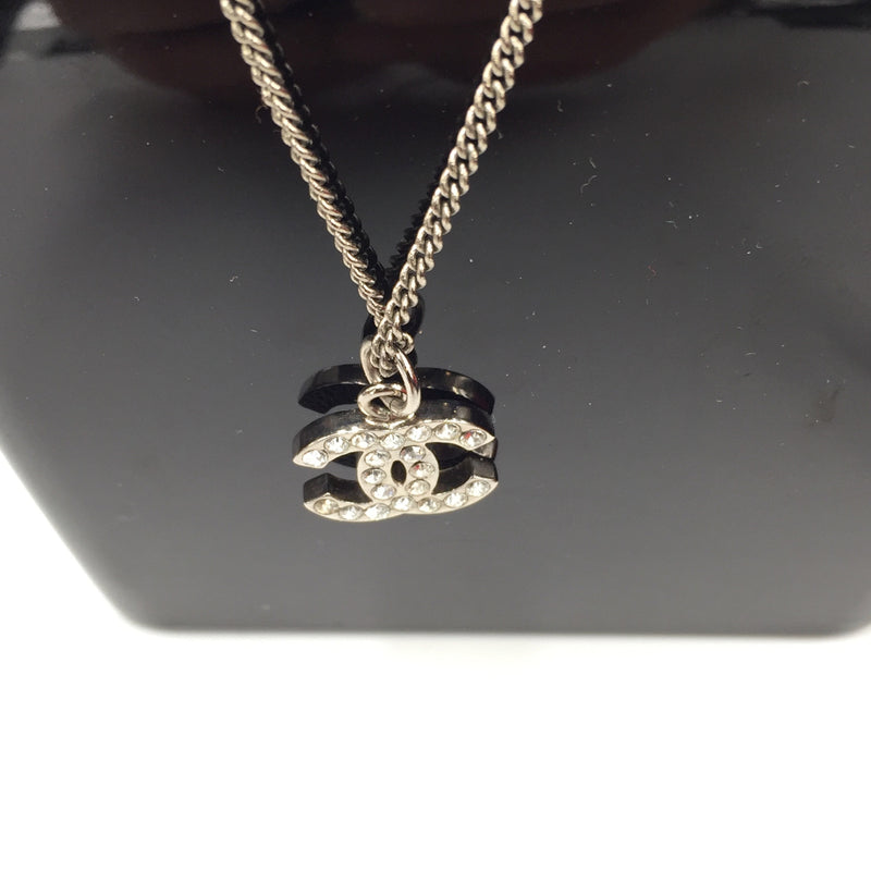 Sold-CHANEL CC Rhinestones Necklace