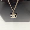 Sold-CHANEL CC Rhinestones Necklace