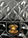 CHANEL Classic Mini Square Black Shoulder Bag Crossbody - Gold Hardware Patent Leather