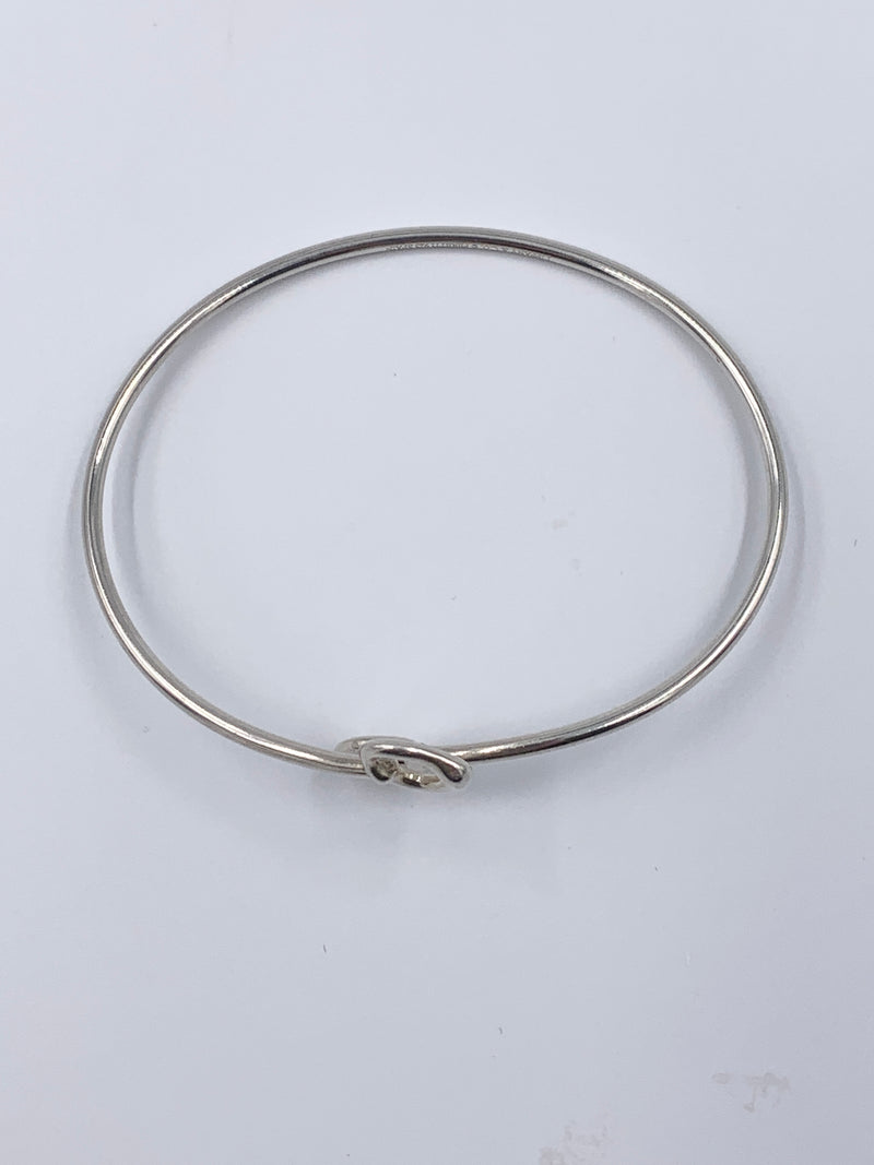 Sold-Tiffany 
Co Silver 925 Elsa Peretti Double Open Heart Bangle Bracelet