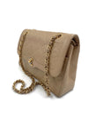 Sold-CHANEL Paris Lambskin Double Chain Double Flap Bag Beige/gold