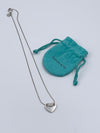 Tiffany 
Co 925 Silver Full Heart Pendant Necklace