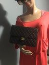 Sold-CHANEL Classic Lambskin Chain Flap Bag/clutch black/gold