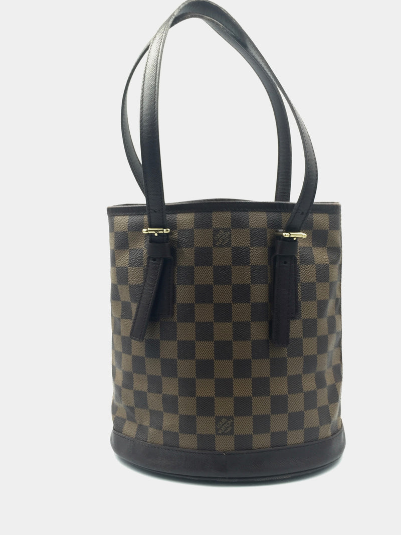 Sold-LOUIS VUITTON Damier Ebene Marais Bucket PM