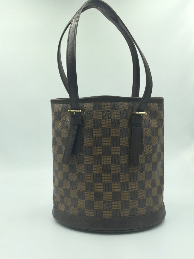 Sold-LOUIS VUITTON Damier Ebene Marais Bucket PM