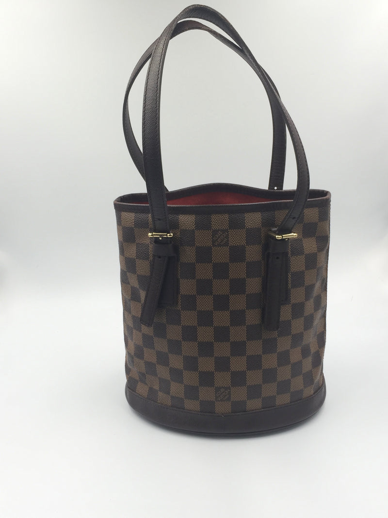 Sold-LOUIS VUITTON Damier Ebene Marais Bucket PM