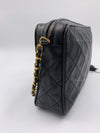 CHANEL Lambskin Black Camera Bag with Tassel