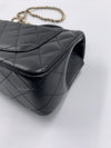 Sold-CHANEL Lambskin Mini Rectangular with Top Handle black/ Gold Hardware