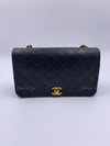 CHANEL Vintage Lambskin Medium Full Flap Bag black/gold hardware