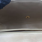 Sold-CHANEL Lambskin Double Chain Single Flap Bag Beige/gold hardware