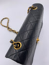 CHANEL Vintage Lambskin Medium Full Flap Bag black/gold hardware