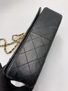 CHANEL Vintage Lambskin Medium Full Flap Bag black/gold hardware