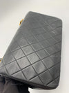 CHANEL Vintage Lambskin Medium Full Flap Bag black/gold hardware