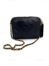 CHANEL Lambskin Black Vintage Camera Bag with Tassel