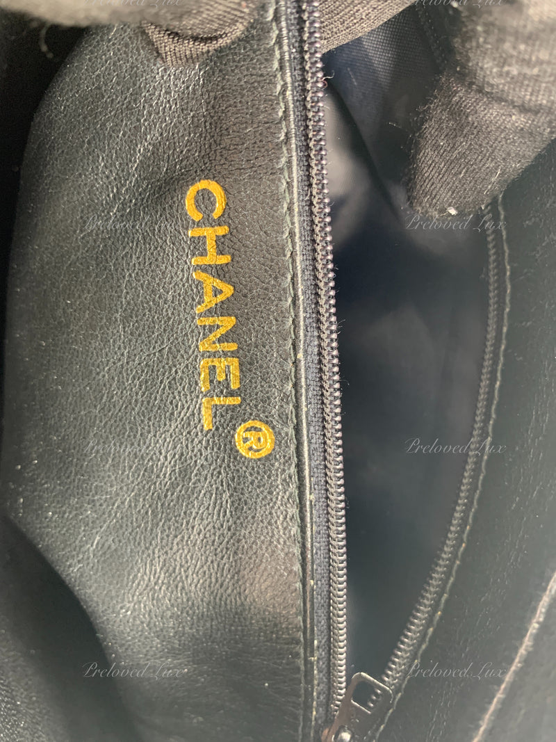 CHANEL Lambskin Black Vintage Camera Bag with Tassel