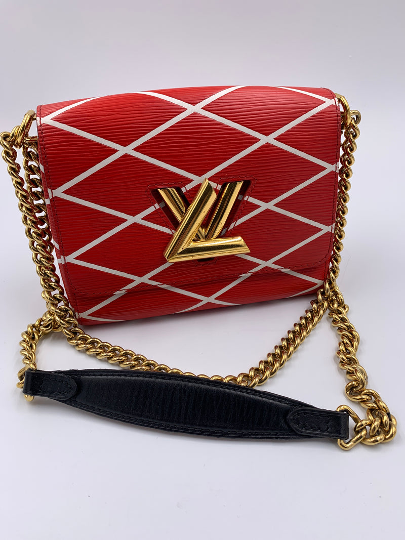 LOUIS VUITTON Epi Twist Malletage Red M50118 Shoulder Bag Crossbody Bag