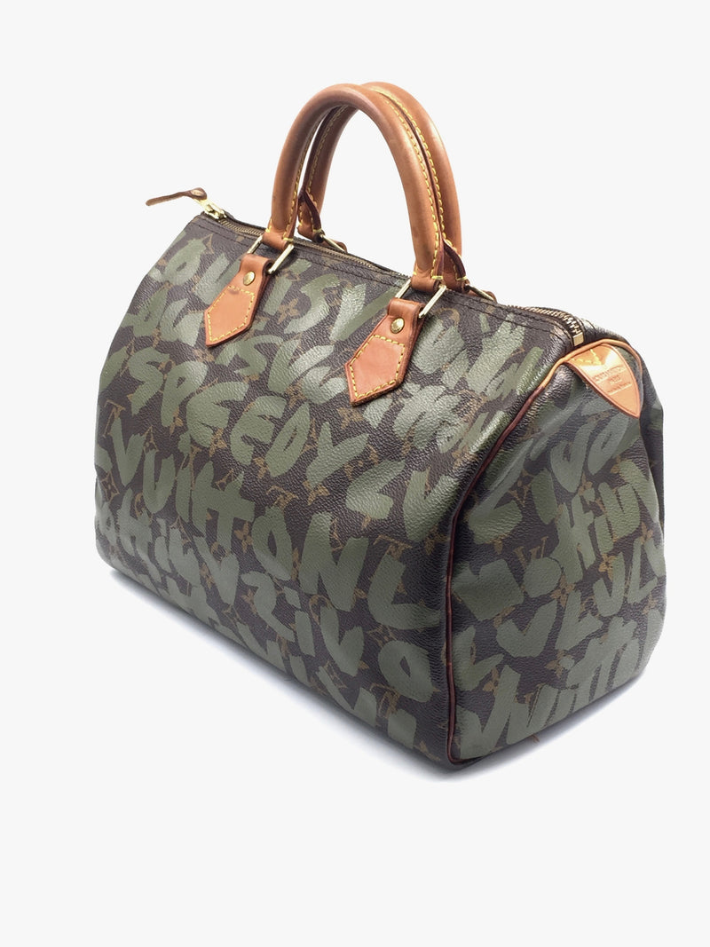 Sold- LOUIS VUITTON Khaki Graffiti Sprouse Speedy 30