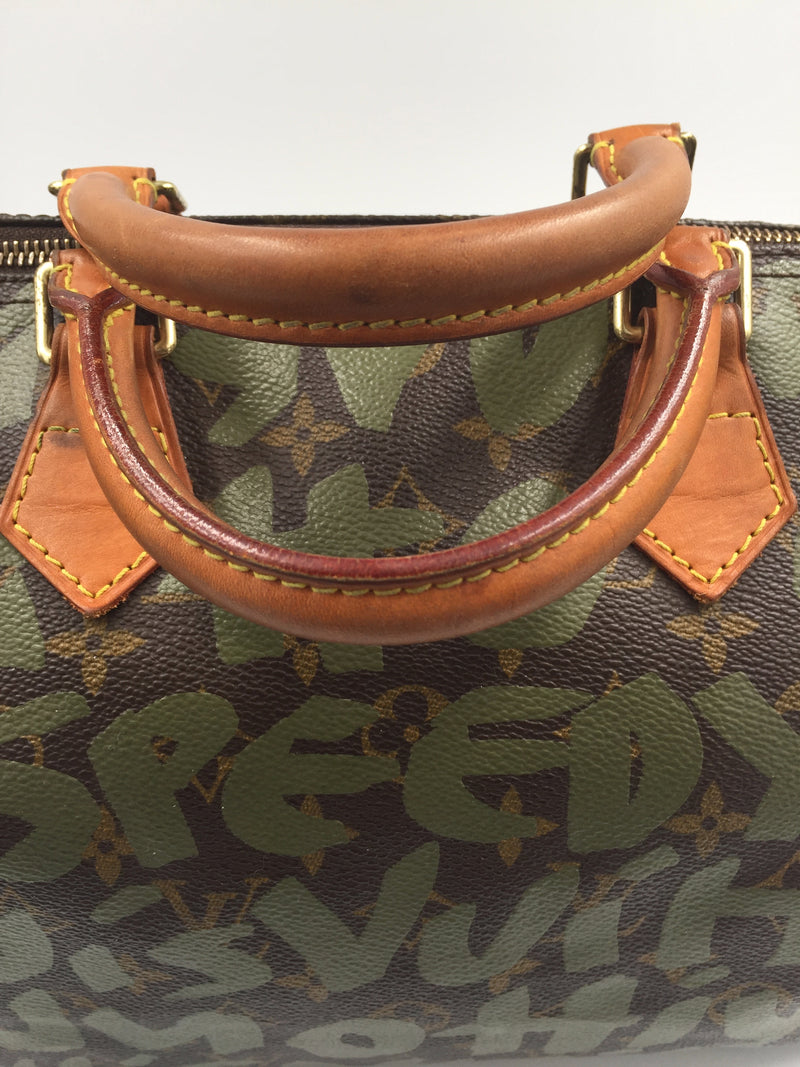 Sold- LOUIS VUITTON Khaki Graffiti Sprouse Speedy 30