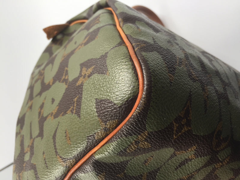 Sold- LOUIS VUITTON Khaki Graffiti Sprouse Speedy 30