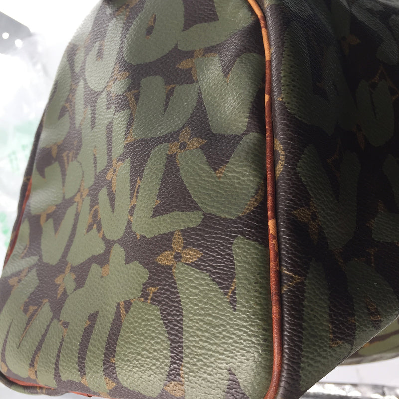 Sold- LOUIS VUITTON Khaki Graffiti Sprouse Speedy 30