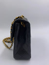 Sold-CHANEL Classic Lambskin Chain Mini Square Flap Bag black/gold #K301