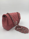 Sold-CHANEL CC Goat Skin Mini Rectangular Pink/Silver Hardware